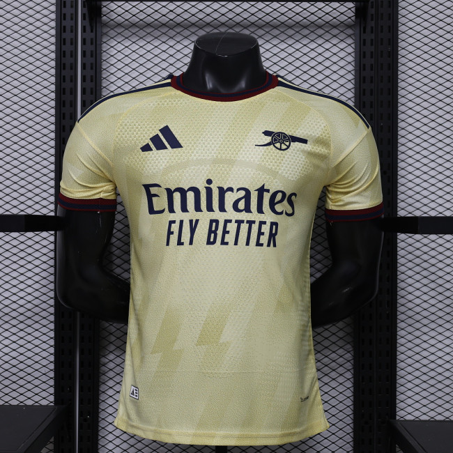 Player Version 2026-2027 Arsenal Third Away Yellow Soccer Jersey Football Shirt