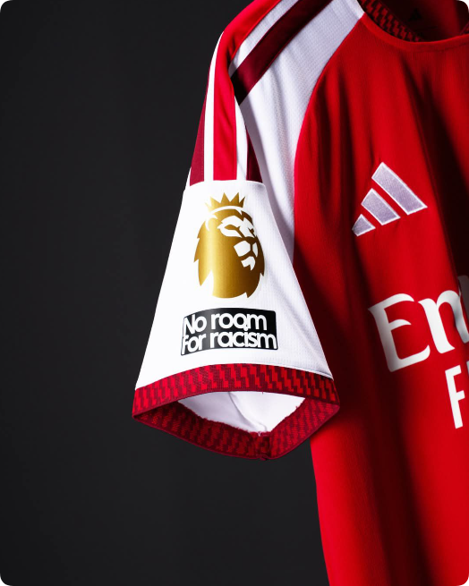 with Golden EPL+No room for racism Patch Player Version 2026-2027 Arsenal Home Soccer Jersey Football Shirt