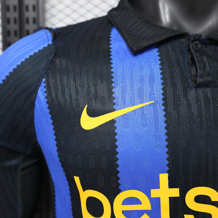 Long Sleeve Player Version 2026-2027 Inter Milan Home Soccer Jersey Football Shirt
