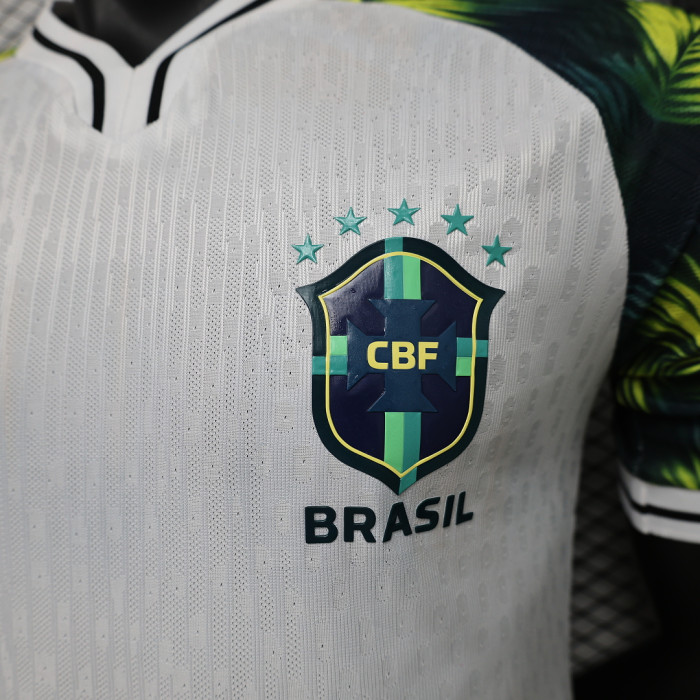 Player Version 2026 Brazil White AJ Soccer Jersey Brasil Camisetas de Futbol