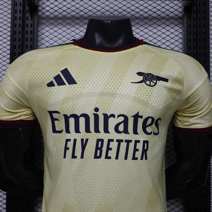 Player Version 2026-2027 Arsenal Third Away Yellow Soccer Jersey Football Shirt