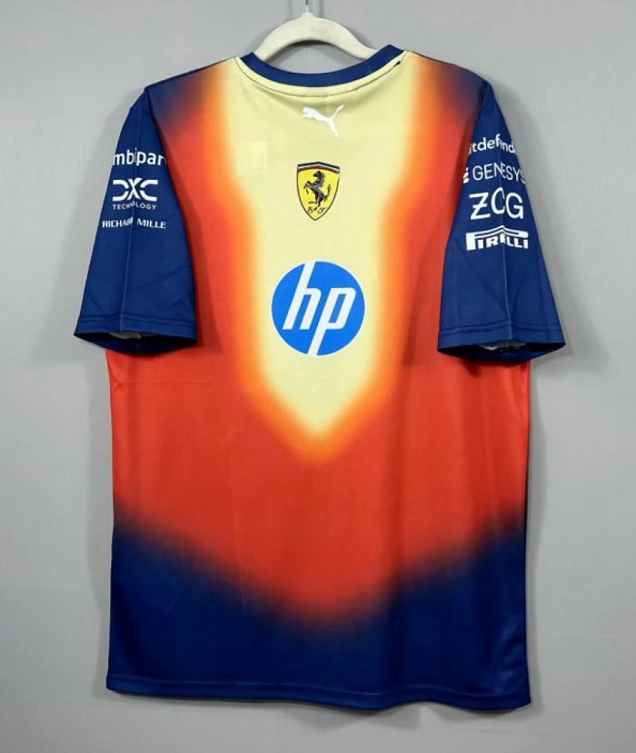 2026 Ferrari Red/Blue/Yellow T-Shirt Racing Jersey