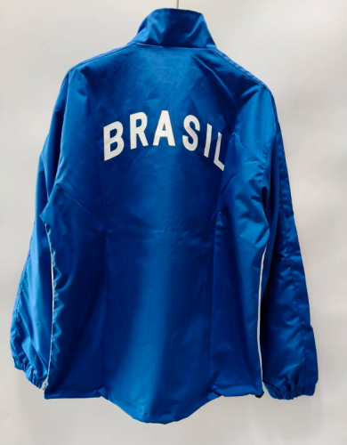 Retro Jacket 1998 Brazil Blue Soccer Windbreaker Jacket Brasil Football Jacket
