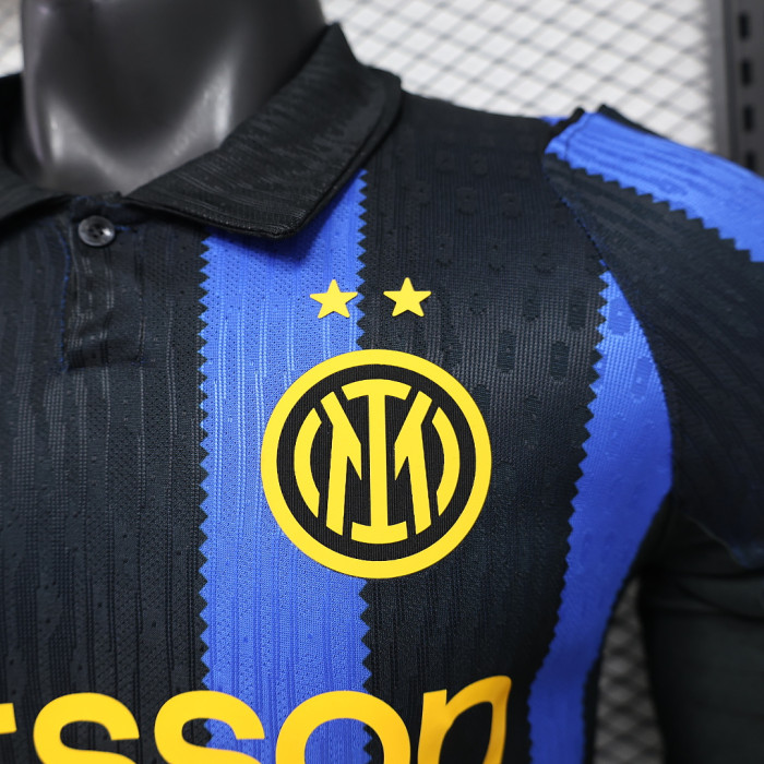 Long Sleeve Player Version 2026-2027 Inter Milan Home Soccer Jersey Football Shirt