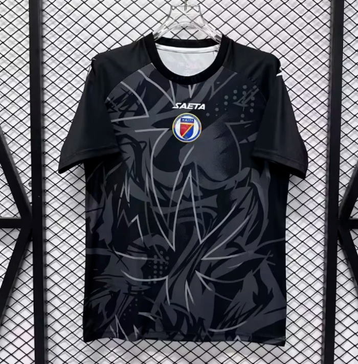 Fan Version 2026-2027 Haiti Black Soccer Pre-match Jersey Football Shirt
