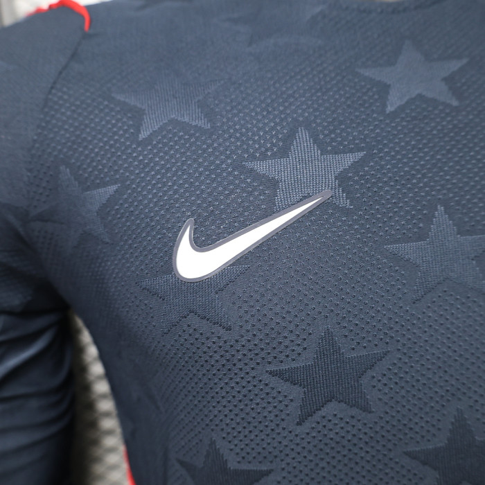 Long Sleeve Player Version 2026 USA Away Soccer Jersey United States Football Shirt