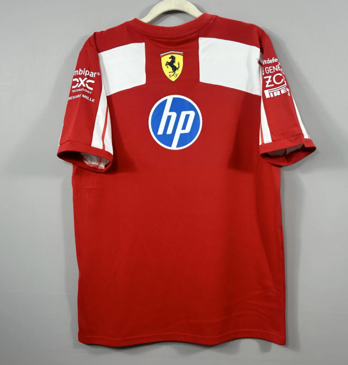 2026 Ferrari Red/White T-Shirt Racing Jersey