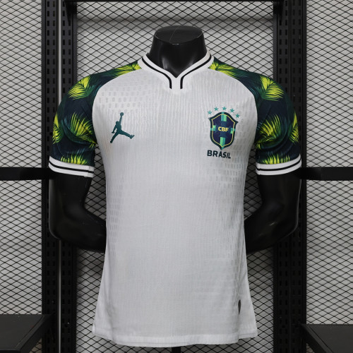Player Version 2026 Brazil White AJ Soccer Jersey Brasil Camisetas de Futbol