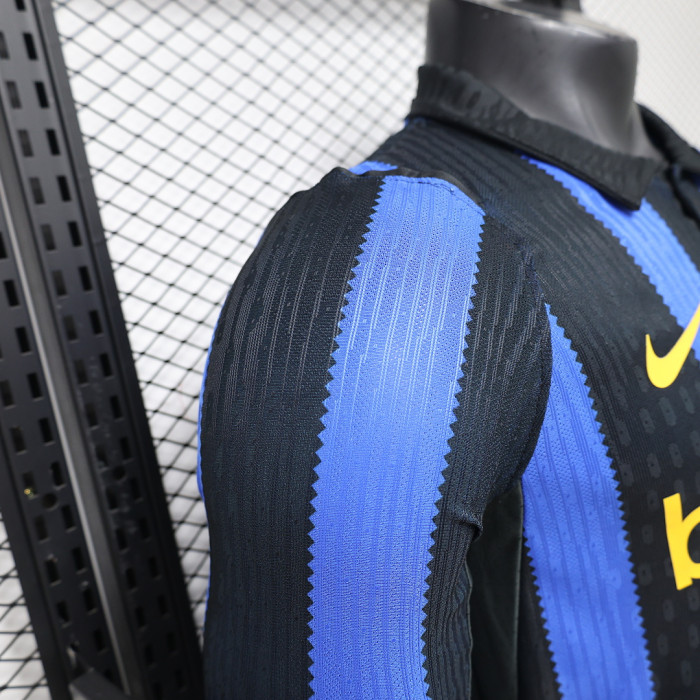 Long Sleeve Player Version 2026-2027 Inter Milan Home Soccer Jersey Football Shirt