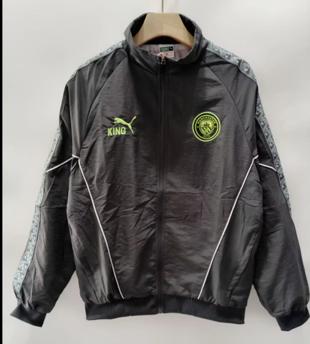 2026-2027 Manchester City Dark Grey Soccer Windbreaker Jacket Football Jacket