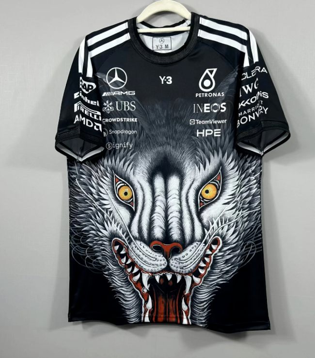 Mercedes 2026-2027 Black Wolves Version T-Shirt Racing Jersey