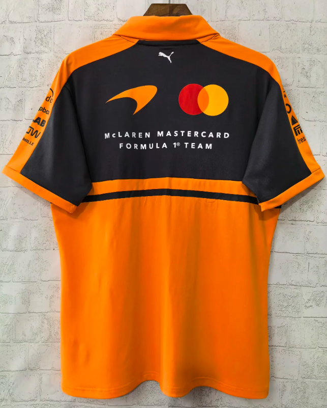 2026 Maclaren Dark Blue/Orange Shirt Racing Polo