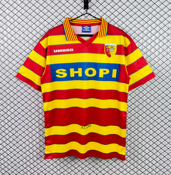 Retro Jersey 1996-1997 RC Lens Home Soccer Jersey Vintage Football Shirt