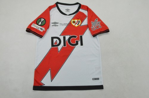 with Front Lettering+Europa League Patch Fans Version 2025-2026 Rayo Vallecano ISI 7 CONFERENCE LEAGUE FINAL Home Soccer Jersey Football Shirt