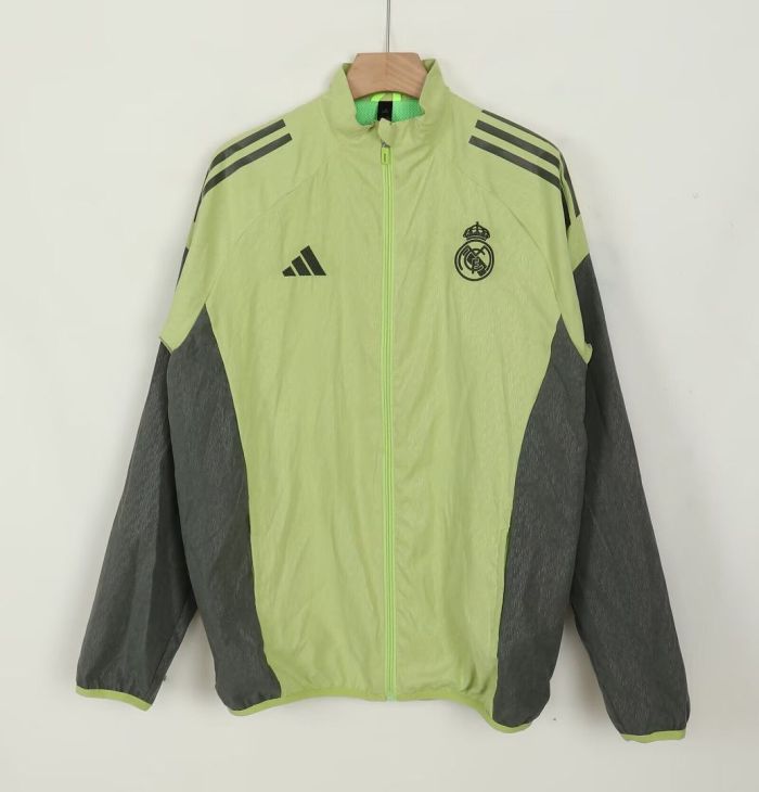 2026-2027 Real Madrid Green Soccer Windbreaker Jacket Football Jacket