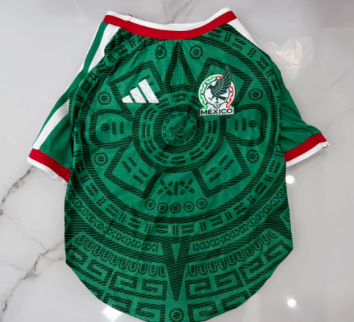 Mexico 2026 FIFA World Cup Soccer Jerseys for dogs Green Pet Football Shirt