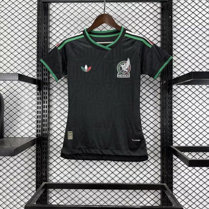 Women Player Version 2026 Mexico Third Away Black Soccer Jersey Girl Football Shirt