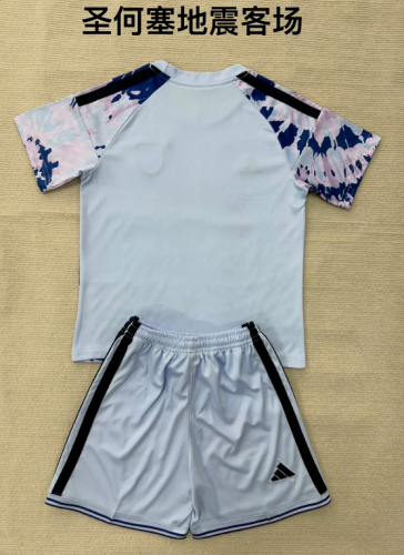 Youth Uniform Kids Kit 2026-2027 San Jose Earthquakes Away Soccer Jersey Shorts Child Football Set