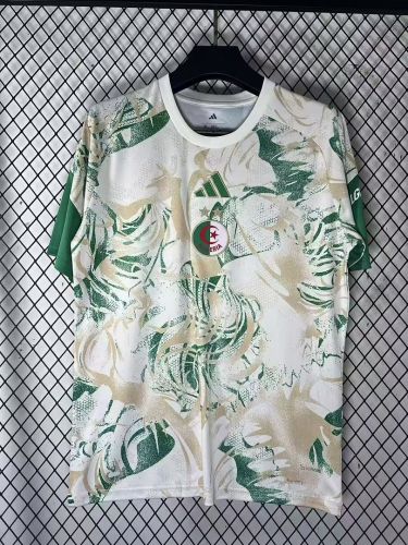 Fans Version 2026 Algeria Green/White Soccer Training Jersey Football Shirt
