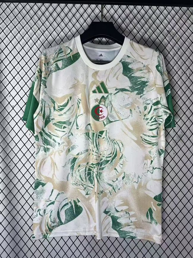 Fans Version 2026 Algeria Green/White Soccer Training Jersey Football Shirt
