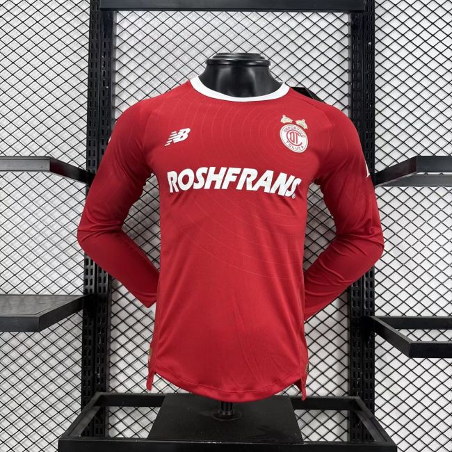 Long Sleeve Player Version 2026-2027 Deportivo Toluca Home Soccer Jersey Football Shirt
