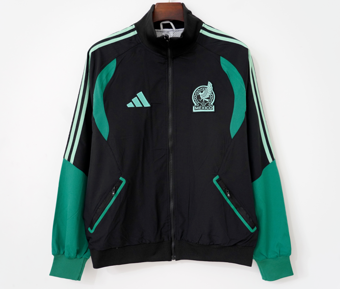 2026-2027 Mexico Black/Green Soccer Windbreaker Jacket Football Jacket