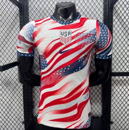 Player Version 2026 USA Home Colorful Soccer Jersey United States Football Shirt