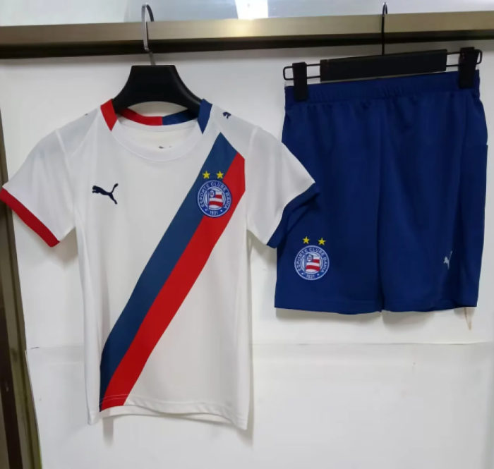 Youth Uniform Kids Kit 2026-2027 Bahia Home Soccer Jersey Shorts Child Football Set