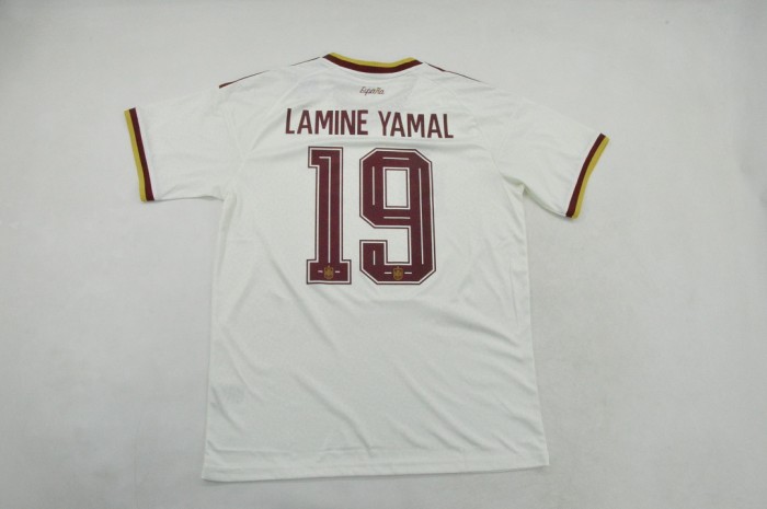 with Front Patch Fan Version 2026 Spain LAMINE YAMAL 19 Away Soccer Jersey España Camisetas de Futbol