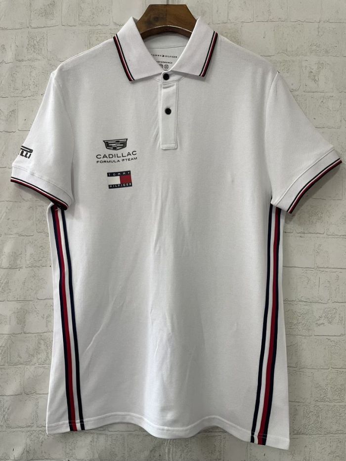 2026 Cadillac White Shirt Racing Polo