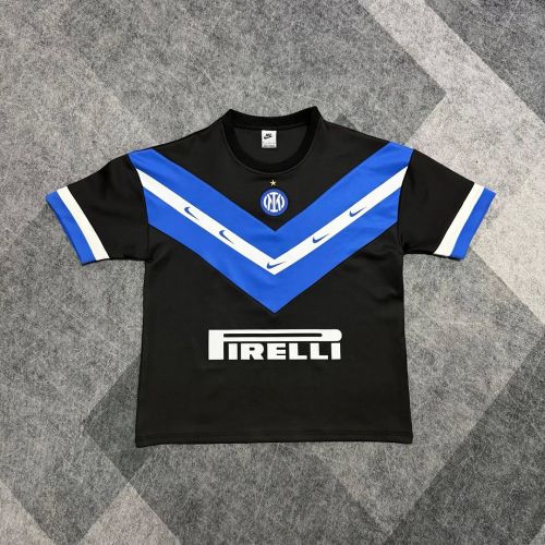 Short Sleeve 2026-2027 Inter Milan Black/Blue Soccer Training Sweater