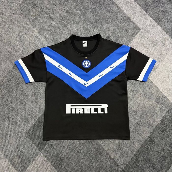 Short Sleeve 2026-2027 Inter Milan Black/Blue Soccer Training Sweater