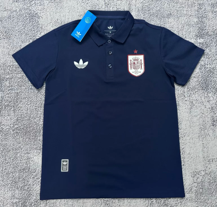 2026 Spain Blue Soccer Polo