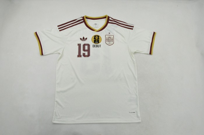 with Front Patch Fan Version 2026 Spain LAMINE YAMAL 19 Away Soccer Jersey España Camisetas de Futbol