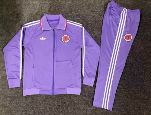 2026-2027 Scotland Purple Soccer Tracksuit Jacket Football Jacket and Pants