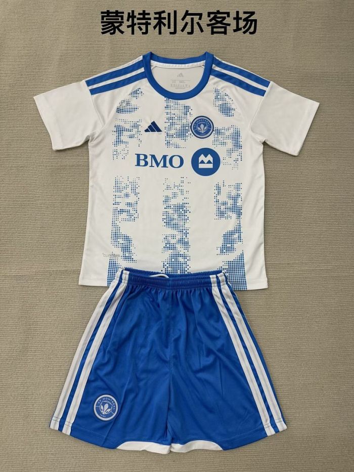 Youth Uniform Kids Kit 2026-2027 CF Montréal Away Soccer Jersey Shorts Child Football Set