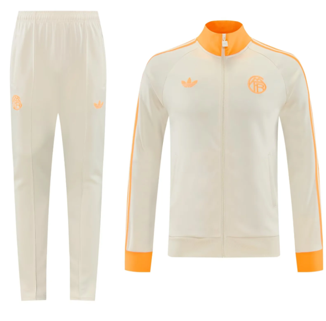 2026-2027 Bayern Munich light yellow originals Soccer Tracksuit Jacket Football Jacket and Pants