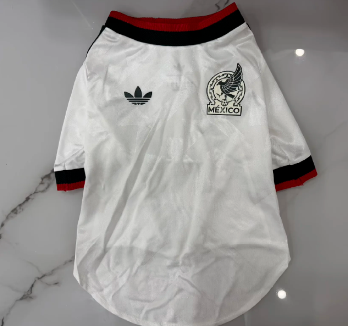 Mexico 2026 FIFA World Cup Soccer Jerseys for dogs White Pet Football Shirt