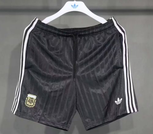 Player Version 2026 Argentina Black Casual Soccer Shorts Football Shorts