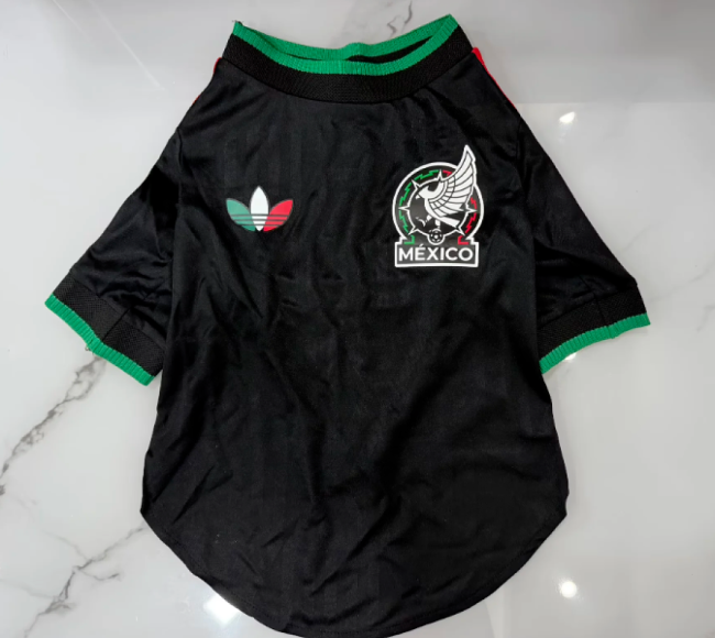 Mexico 2026 FIFA World Cup Soccer Jerseys for dogs Black Pet Football Shirt