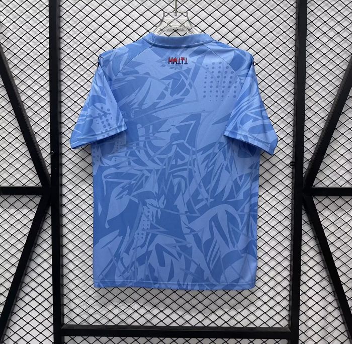Fan Version 2026-2027 Haiti Blue Goalkeeper Soccer Jersey Football Shirt