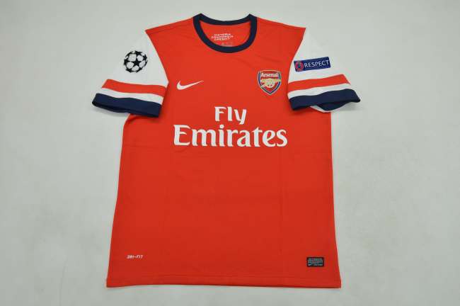 with UCL Patch Retro Jersey 2012-2013 Arsenal Home Red Soccer Jersey Vintage Football Shirt