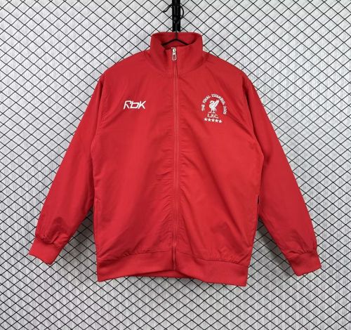 Copy Retro Jacket 2004-2005 Liverpool UCL Final Red Soccer Windbreaker Jacket Football Jacket