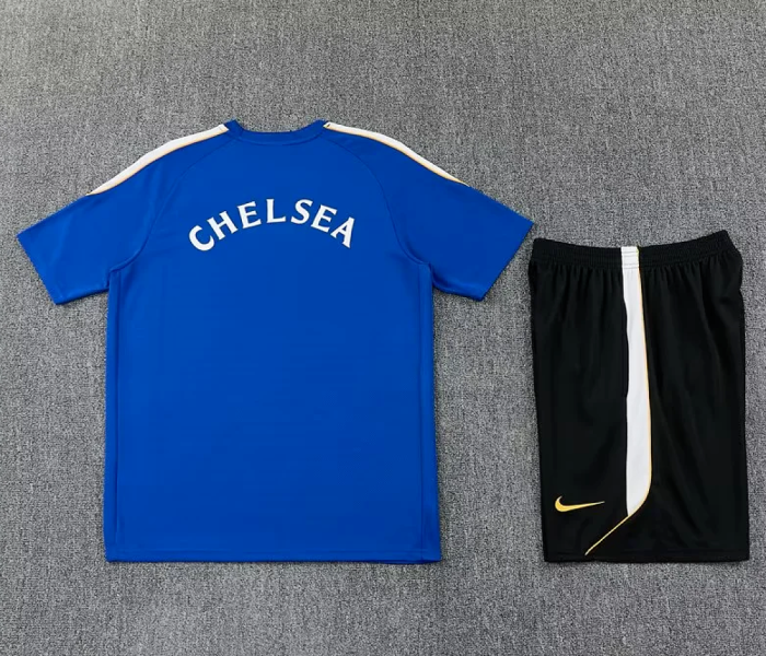 Adult Uniform 2026-2027 Chelsea Blue Soccer Training Jersey and Shorts Football Kits