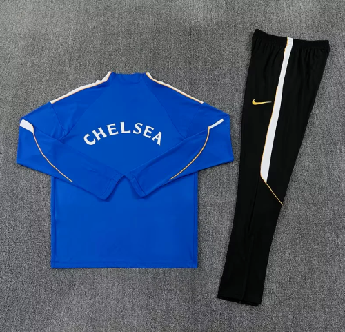 2026-2027 Chelsea Blue Soccer Training Sweater and Pants Football Kit