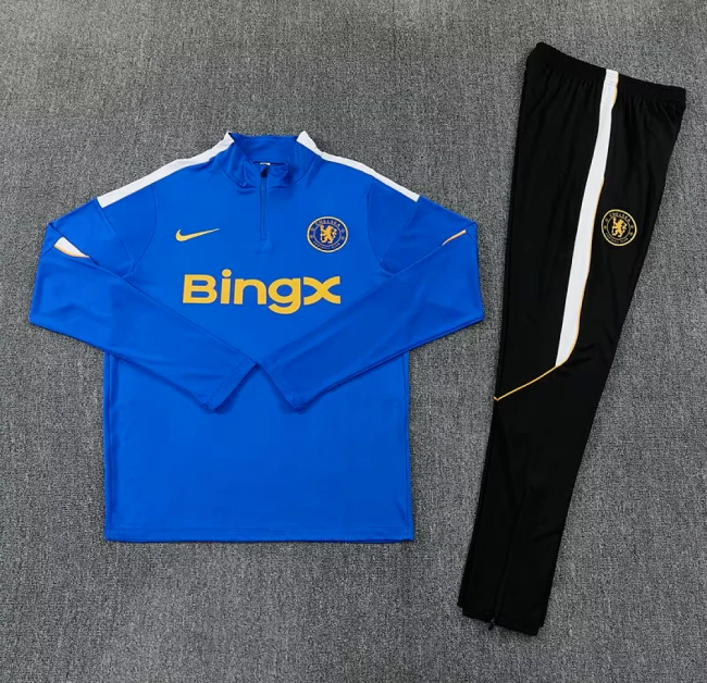 2026-2027 Chelsea Blue Soccer Training Sweater and Pants Football Kit
