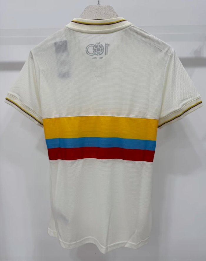 Women Player Version 2024 Colombia White Centenury Soccer Jersey Girl 100th Anniversary Football Shirt