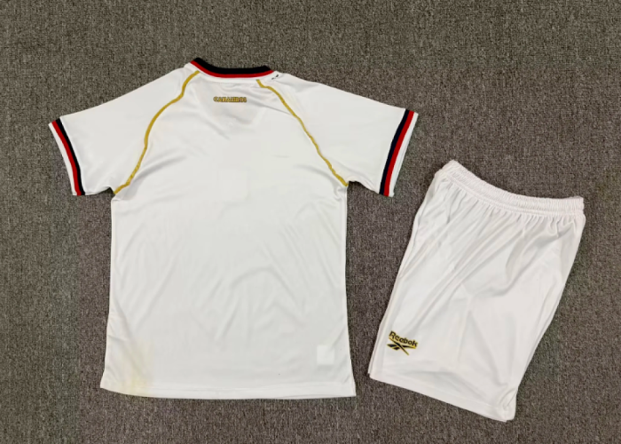 Youth Uniform Kids Kit 2026 Panama Away White Soccer Jersey Shorts Child Football Set