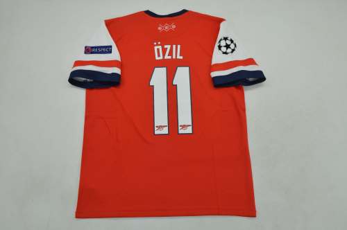with UCL Patch Retro Jersey 2012-2013 Arsenal OZIL 11 Home Red Soccer Jersey Vintage Football Shirt