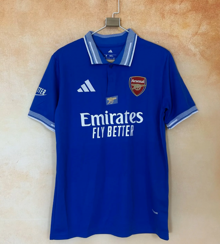 Fan Version 2026-2027 Arsenal Blue Soccer Polo Football Shirt
